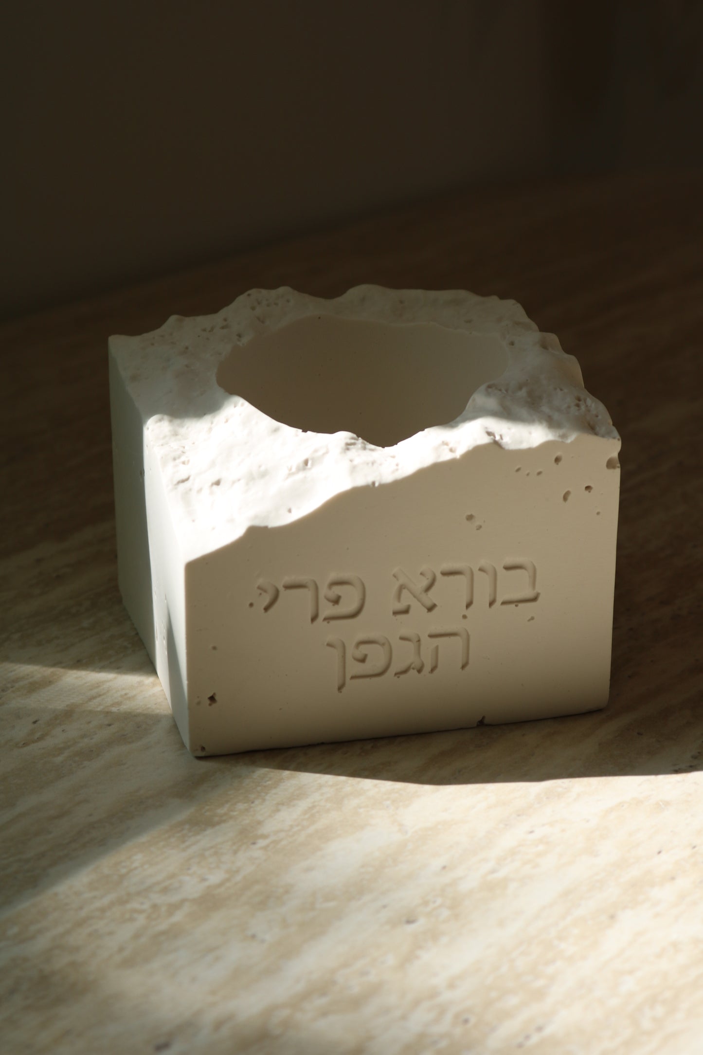 Shabbat Wine Holder – Stone Style Stand