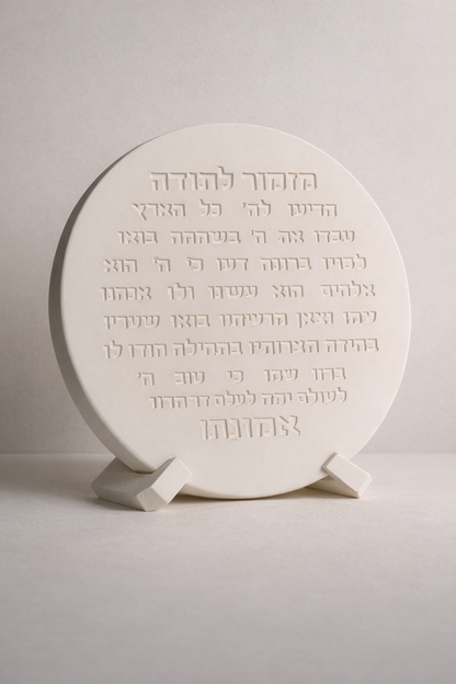 Mizmor Letoda | Hebrew Wall Art | Minimal Jewish Home Decor